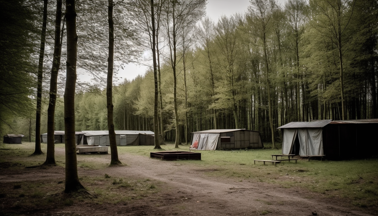 Terrasse dans un camping en Wallonie