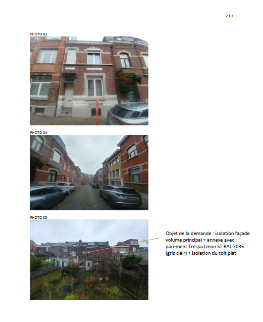 Reportage photographique - exemple de permis d'urbanisme