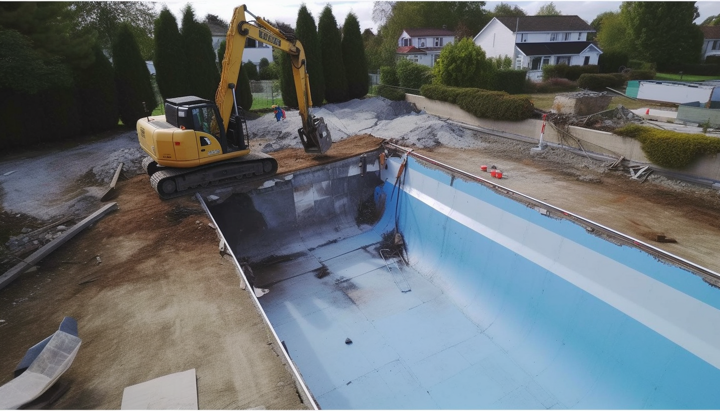 Enlèvement, démolition ou remblaiement d'une piscine : faut-il un permis d'urbanisme ?